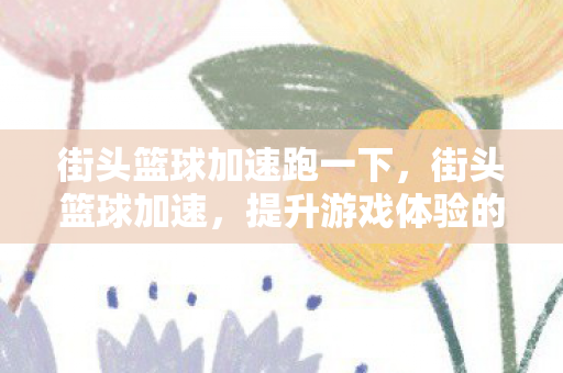 街头篮球加速跑一下，街头篮球加速，提升游戏体验的合法途径