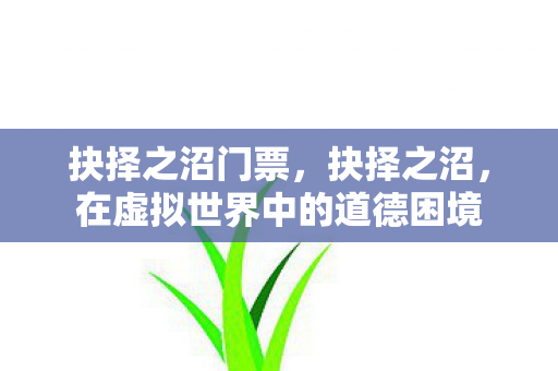 抉择之沼门票，抉择之沼，在虚拟世界中的道德困境
