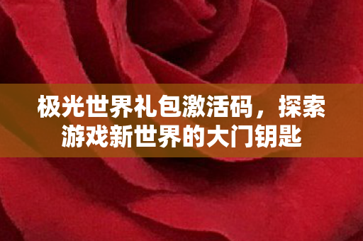 极光世界礼包激活码，探索游戏新世界的大门钥匙