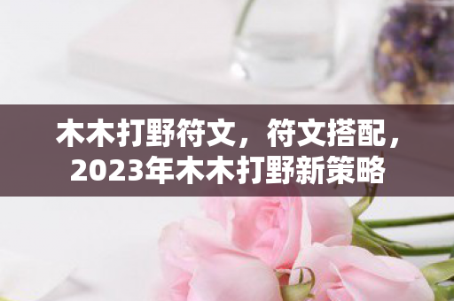 木木打野符文，符文搭配，2023年木木打野新策略