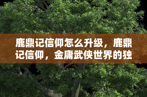 鹿鼎记信仰怎么升级，鹿鼎记信仰，金庸武侠世界的独特魅力与信仰