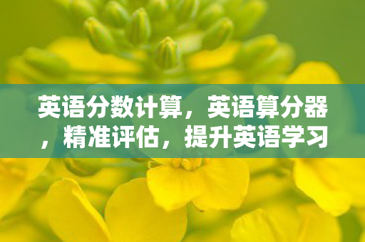 英语分数计算，英语算分器，精准评估，提升英语学习效率
