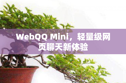 WebQQ Mini，轻量级网页聊天新体验
