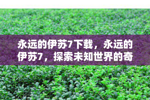 永远的伊苏7下载，永远的伊苏7，探索未知世界的奇幻之旅