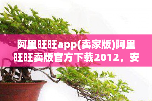 阿里旺旺app(卖家版)阿里旺旺卖版官方下载2012，安全、便捷、高效的商务沟通工具