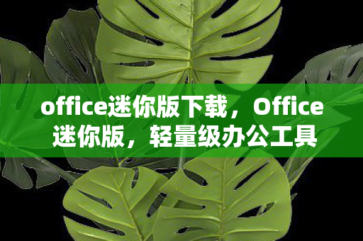 office迷你版下载，Office 迷你版，轻量级办公工具的选择与体验