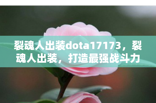裂魂人出装dota17173，裂魂人出装，打造最强战斗力的关键