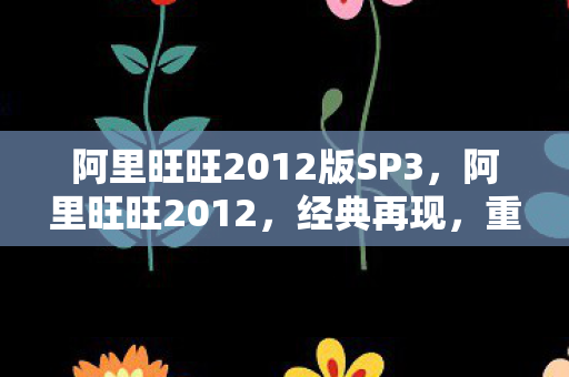 阿里旺旺2012版SP3，阿里旺旺2012，经典再现，重塑即时通讯新体验