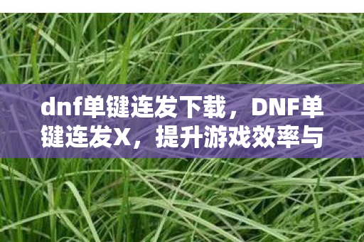 dnf单键连发下载，DNF单键连发X，提升游戏效率与体验的创新工具
