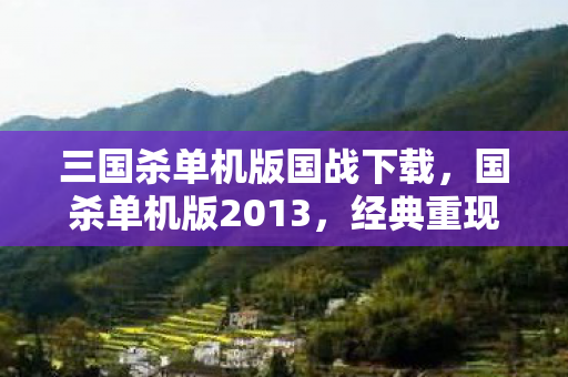 三国杀单机版国战下载，国杀单机版2013，经典重现，策略与智慧的碰撞