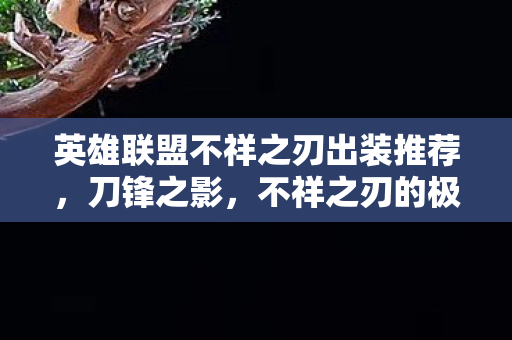英雄联盟不祥之刃出装推荐，刀锋之影，不祥之刃的极致出装指南