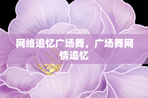 网络追忆广场舞，广场舞网情追忆
