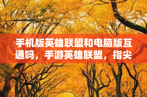 手机版英雄联盟和电脑版互通吗，手游英雄联盟，指尖上的竞技盛宴