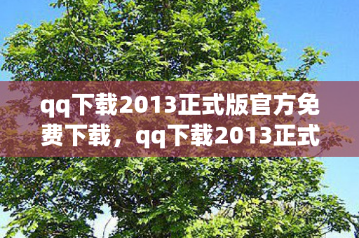 qq下载2013正式版官方免费下载，qq下载2013正式版官方下载，重温经典，官方保障