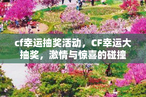 cf幸运抽奖活动，CF幸运大抽奖，激情与惊喜的碰撞