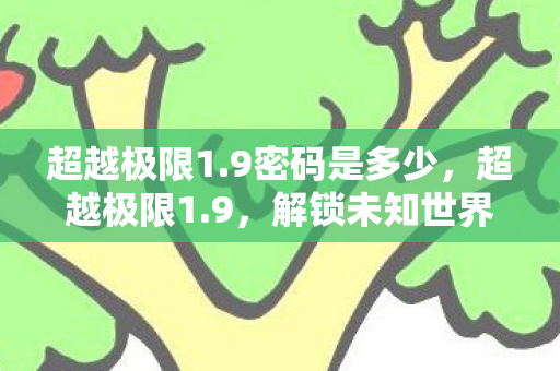 超越极限1.9密码是多少，超越极限1.9，解锁未知世界的密码