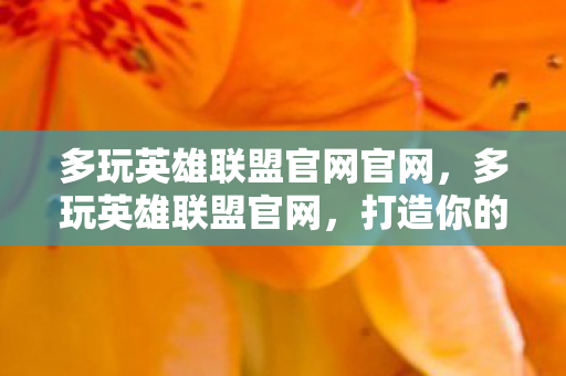 多玩英雄联盟官网官网，多玩英雄联盟官网，打造你的专属游戏天堂