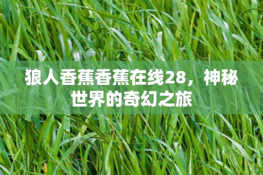 狼人香蕉香蕉在线28，神秘世界的奇幻之旅