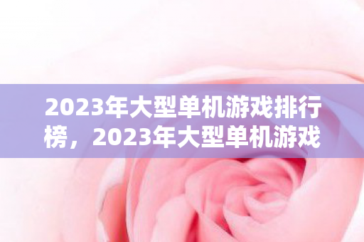 2023年大型单机游戏排行榜，2023年大型单机游戏，探索未知世界的奇妙之旅