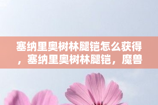 塞纳里奥树林腿铠怎么获得，塞纳里奥树林腿铠，魔兽世界的传奇装备