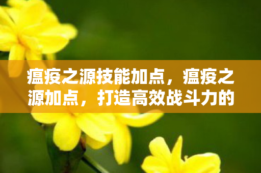 瘟疫之源技能加点，瘟疫之源加点，打造高效战斗力的关键策略