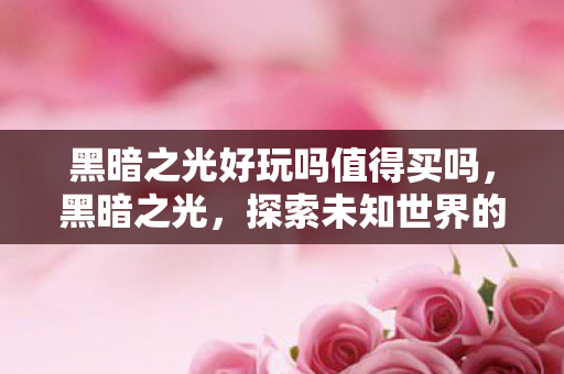 黑暗之光好玩吗值得买吗，黑暗之光，探索未知世界的奇妙之旅