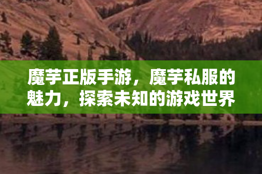 魔芋正版手游，魔芋私服的魅力，探索未知的游戏世界