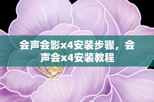 会声会影x4安装步骤，会声会x4安装教程