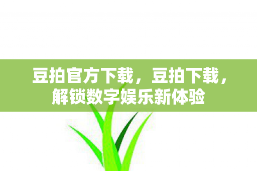 豆拍官方下载，豆拍下载，解锁数字娱乐新体验