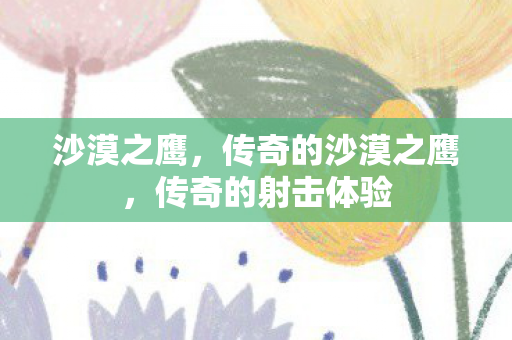 沙漠之鹰，传奇的沙漠之鹰，传奇的射击体验