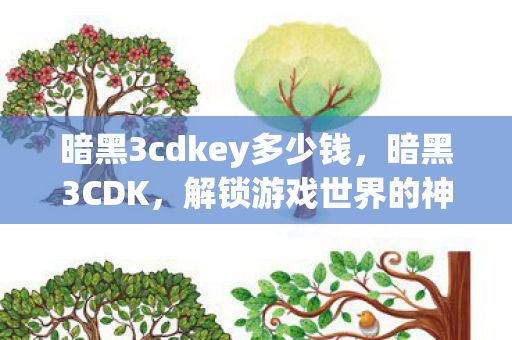 暗黑3cdkey多少钱，暗黑3CDK，解锁游戏世界的神秘钥匙