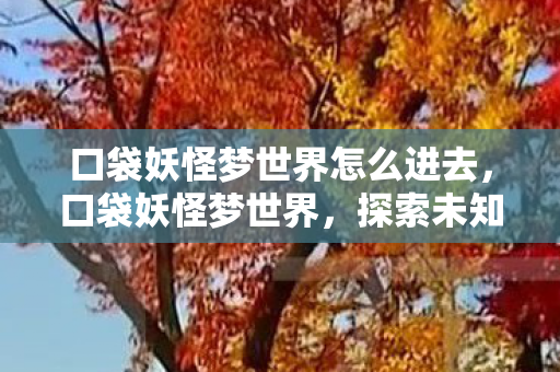 口袋妖怪梦世界怎么进去，口袋妖怪梦世界，探索未知世界的奇妙旅程