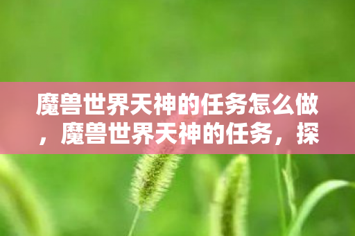 魔兽世界天神的任务怎么做，魔兽世界天神的任务，探索未知的神秘之旅