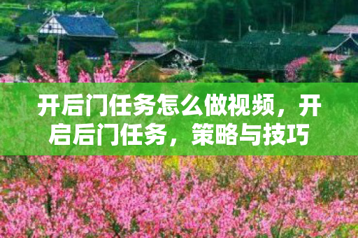 开后门任务怎么做视频,开启后门任务,策略与技巧 开后门任务怎么做视频,开启后门任务,策略与技巧