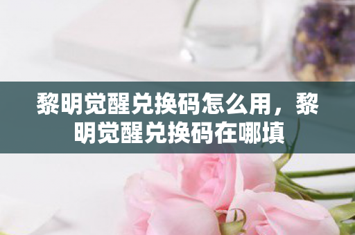 黎明觉醒兑换码怎么用,黎明觉醒兑换码在哪填 黎明觉醒兑换码怎么用,黎明觉醒兑换码在哪填