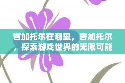 吉加托尔在哪里,吉加托尔,探索游戏世界的无限可能 吉加托尔在哪里,吉加托尔,探索游戏世界的无限可能