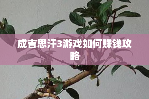 成吉思汗3游戏如何赚钱攻略 成吉思汗3游戏如何赚钱攻略