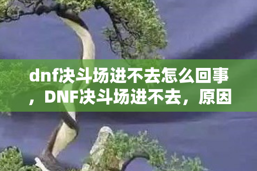 dnf决斗场进不去怎么回事，DNF决斗场进不去，原因分析与解决方案