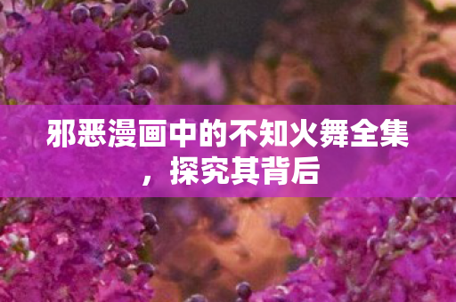 邪恶漫画中的不知火舞全集，探究其背后