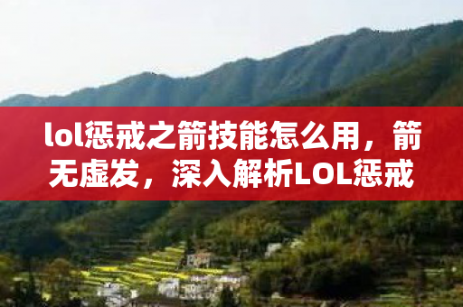 lol惩戒之箭技能怎么用，箭无虚发，深入解析LOL惩戒之箭的精准技能