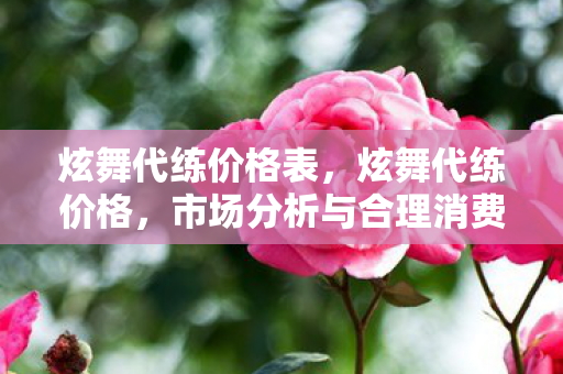 炫舞代练价格表，炫舞代练价格，市场分析与合理消费指南