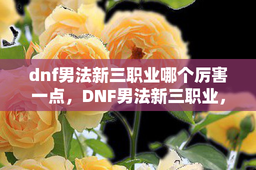 dnf男法新三职业哪个厉害一点，DNF男法新三职业，谁将引领未来战场？