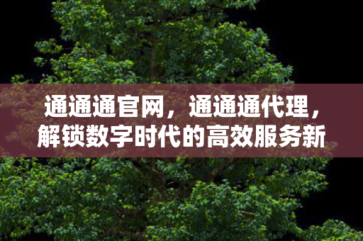 通通通官网,通通通代理,解锁数字时代的高效服务新路径 通通通官网,通通通代理,解锁数字时代的高效服务新路径