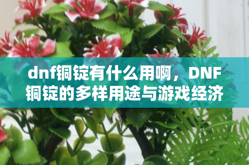 dnf铜锭有什么用啊，DNF铜锭的多样用途与游戏经济影响