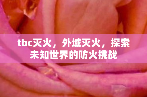 tbc灭火，外域灭火，探索未知世界的防火挑战