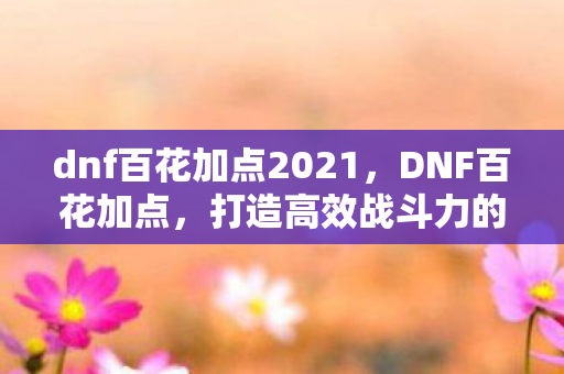 dnf百花加点2021,DNF百花加点,打造高效战斗力的关键 dnf百花加点2021,DNF百花加点,打造高效战斗力的关键