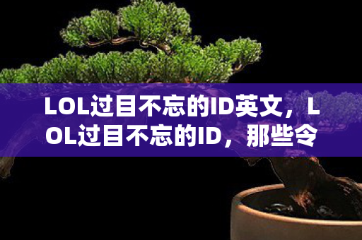 LOL过目不忘的ID英文,LOL过目不忘的ID,那些令人惊艳的昵称 LOL过目不忘的ID英文,LOL过目不忘的ID,那些令人惊艳的昵称