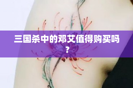 三国杀中的邓艾值得购买吗？