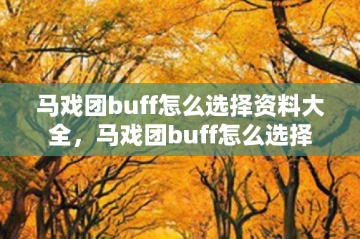 马戏团buff怎么选择资料大全,马戏团buff怎么选择 马戏团buff怎么选择资料大全,马戏团buff怎么选择