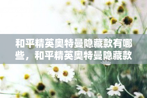 和平精英奥特曼隐藏款有哪些，和平精英奥特曼隐藏款，探索与发现的奇妙之旅